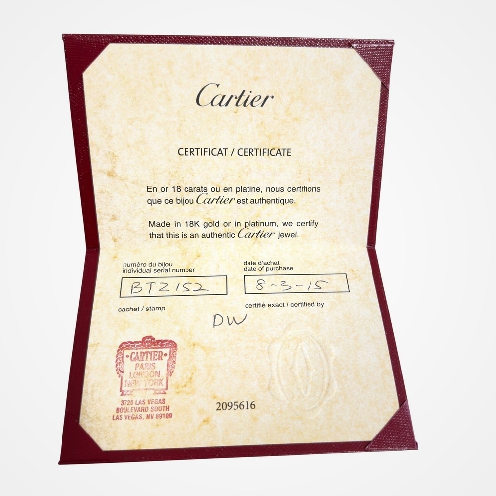 Cartier Love Bracelet 18K White Gold 6 Diamonds B6035417 Box and Screwdriver - Picture 5 of 5
